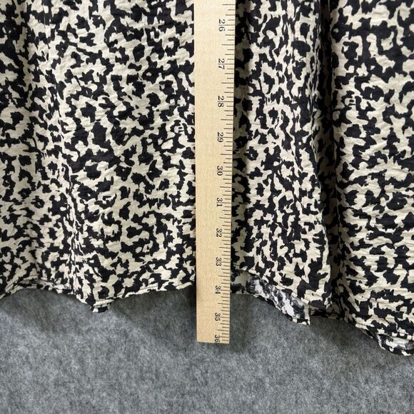 H&M Animal Print Shift Dress Long Sleeve Size Small Unlined Pullover Flowy Boho - Picture 9 of 12